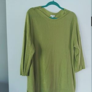 J Jill Lightweight Sweater 3/4 sleeves
